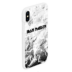 Чехол iPhone XS Max матовый Iron Maiden white graphite, цвет: 3D-белый — фото 2