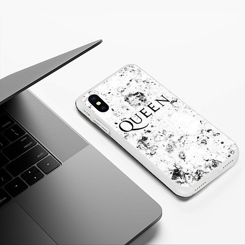 Чехол iPhone XS Max матовый Queen dirty ice / 3D-Белый – фото 3