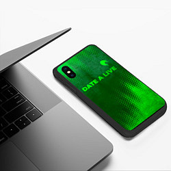 Чехол iPhone XS Max матовый Date A Live - green gradient посередине, цвет: 3D-черный — фото 2