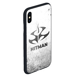 Чехол iPhone XS Max матовый Hitman - white gradient, цвет: 3D-черный — фото 2