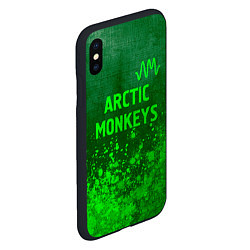 Чехол iPhone XS Max матовый Arctic Monkeys - green gradient посередине, цвет: 3D-черный — фото 2