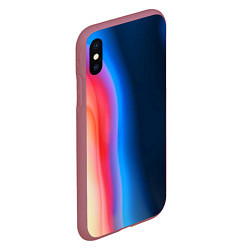 Чехол iPhone XS Max матовый Неоновый градиент разводы, цвет: 3D-малиновый — фото 2