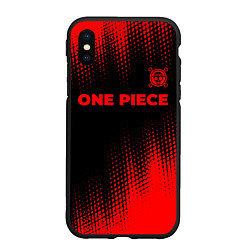 Чехол iPhone XS Max матовый One Piece - red gradient посередине, цвет: 3D-черный