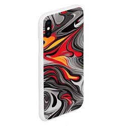 Чехол iPhone XS Max матовый Плеть красок, цвет: 3D-белый — фото 2