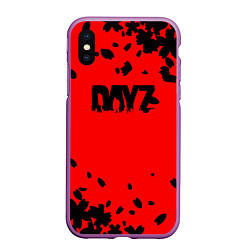 Чехол iPhone XS Max матовый Dayz лепестки, цвет: 3D-фиолетовый