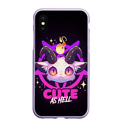 Чехол iPhone XS Max матовый Cute as hell, цвет: 3D-светло-сиреневый