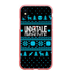 Чехол iPhone XS Max матовый Undertale rpg winter, цвет: 3D-баблгам