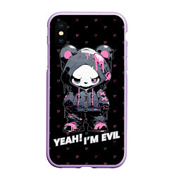 Чехол iPhone XS Max матовый Yeah - i am evil, цвет: 3D-сиреневый