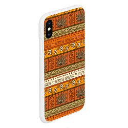 Чехол iPhone XS Max матовый В африканском стиле, цвет: 3D-белый — фото 2