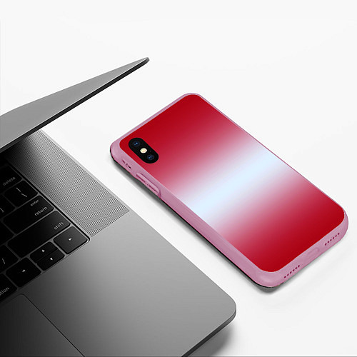 Чехол iPhone XS Max матовый Gradient color / 3D-Розовый – фото 3