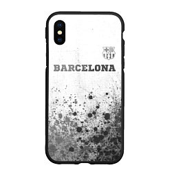 Чехол iPhone XS Max матовый Barcelona - white gradient посередине, цвет: 3D-черный