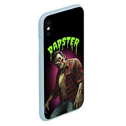 Чехол iPhone XS Max матовый Dadster - zombie - на хэллоуин, цвет: 3D-голубой — фото 2