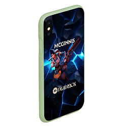 Чехол iPhone XS Max матовый Deadlock McGinnis, цвет: 3D-салатовый — фото 2