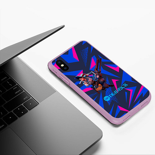 Чехол iPhone XS Max матовый Deadlock McGinnis / 3D-Сиреневый – фото 3