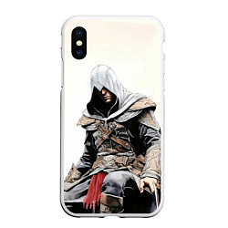 Чехол iPhone XS Max матовый Assassins creed game 2, цвет: 3D-белый