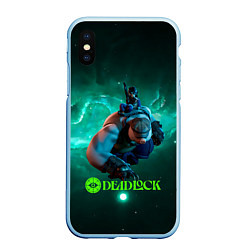 Чехол iPhone XS Max матовый Мо и Мелкий Deadlock, цвет: 3D-голубой