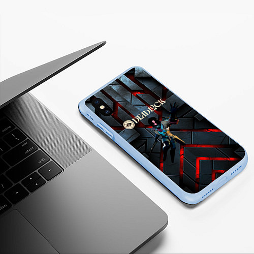 Чехол iPhone XS Max матовый Paradox Deadlock / 3D-Голубой – фото 3