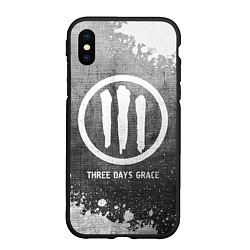 Чехол iPhone XS Max матовый Three Days Grace - grey gradient, цвет: 3D-черный