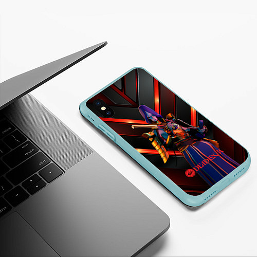 Чехол iPhone XS Max матовый Deadlock Yamato / 3D-Мятный – фото 3