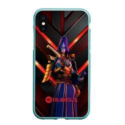 Чехол iPhone XS Max матовый Deadlock Yamato, цвет: 3D-мятный