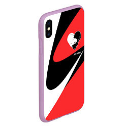 Чехол iPhone XS Max матовый Meet my heart, цвет: 3D-сиреневый — фото 2