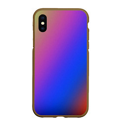 Чехол iPhone XS Max матовый Градиент полосы, цвет: 3D-коричневый