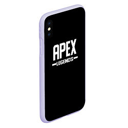 Чехол iPhone XS Max матовый Apex legends logo white, цвет: 3D-светло-сиреневый — фото 2