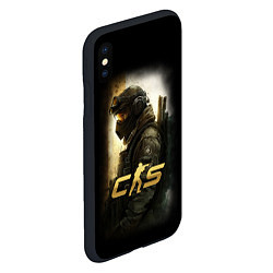 Чехол iPhone XS Max матовый Counter strike спецназовец, цвет: 3D-черный — фото 2