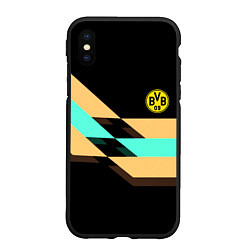 Чехол iPhone XS Max матовый Borussia sport line, цвет: 3D-черный