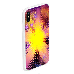 Чехол iPhone XS Max матовый Абстракция цветок, цвет: 3D-белый — фото 2