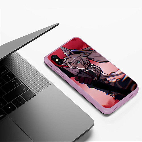 Чехол iPhone XS Max матовый Honkai Star Rail Feixiao / 3D-Сиреневый – фото 3