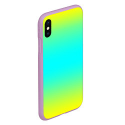 Чехол iPhone XS Max матовый Кислотный градиент абстракция, цвет: 3D-сиреневый — фото 2