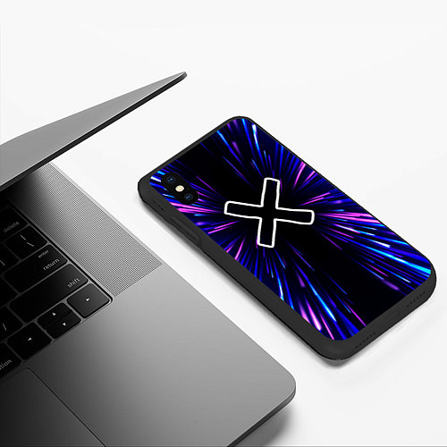 Чехол iPhone XS Max матовый A Silent Voice neon energy / 3D-Черный – фото 3