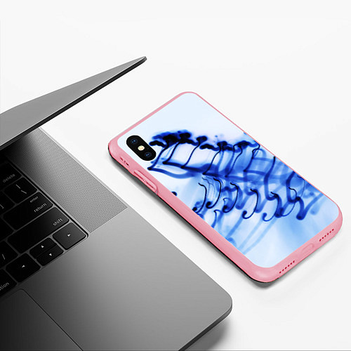 Чехол iPhone XS Max матовый Следы дыма / 3D-Баблгам – фото 3