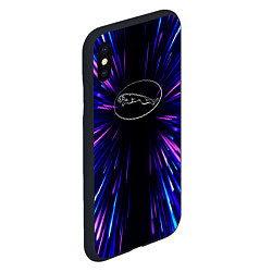 Чехол iPhone XS Max матовый Jaguar neon energy, цвет: 3D-черный — фото 2