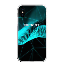 Чехол iPhone XS Max матовый Detroit become human games, цвет: 3D-белый