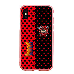 Чехол iPhone XS Max матовый Doom pattern steell, цвет: 3D-баблгам