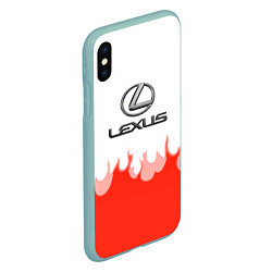 Чехол iPhone XS Max матовый Lexus fire, цвет: 3D-мятный — фото 2