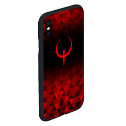 Чехол iPhone XS Max матовый Quake red poly, цвет: 3D-черный — фото 2