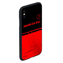 Чехол iPhone XS Max матовый Akame ga Kill - red gradient посередине, цвет: 3D-черный — фото 2