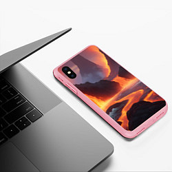 Чехол iPhone XS Max матовый Текущая лава, цвет: 3D-баблгам — фото 2