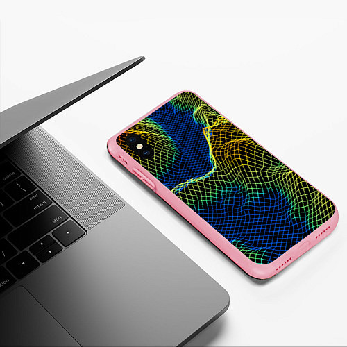 Чехол iPhone XS Max матовый Тепловизор топографии / 3D-Баблгам – фото 3