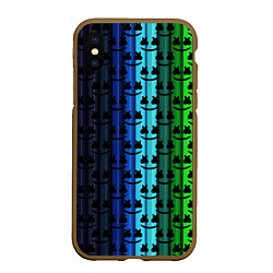 Чехол iPhone XS Max матовый Marshmello gradient, цвет: 3D-коричневый