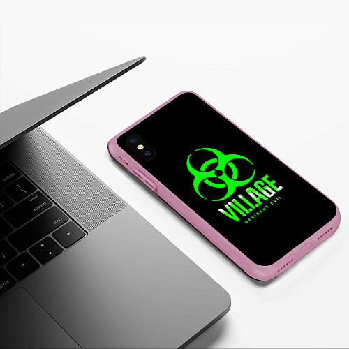 Чехол iPhone XS Max матовый Resident Evil8 toxic / 3D-Розовый – фото 3