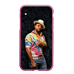 Чехол iPhone XS Max матовый Shaggy - bombastic, цвет: 3D-малиновый