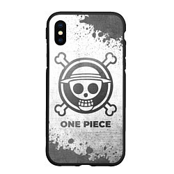 Чехол iPhone XS Max матовый One Piece - white gradient, цвет: 3D-черный