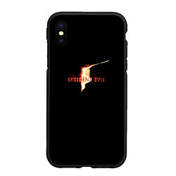 Чехол iPhone XS Max матовый Resident Evil 5, цвет: 3D-черный