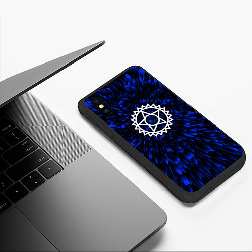 Чехол iPhone XS Max матовый Black Butler blue energy / 3D-Черный – фото 3