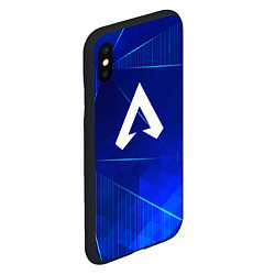 Чехол iPhone XS Max матовый Apex Legends blue poly, цвет: 3D-черный — фото 2