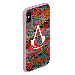 Чехол iPhone XS Max матовый Assassins Creed shadows japan, цвет: 3D-розовый — фото 2